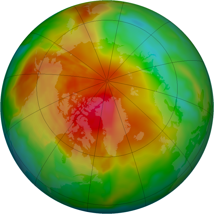 Arctic ozone map for 12 April 2011